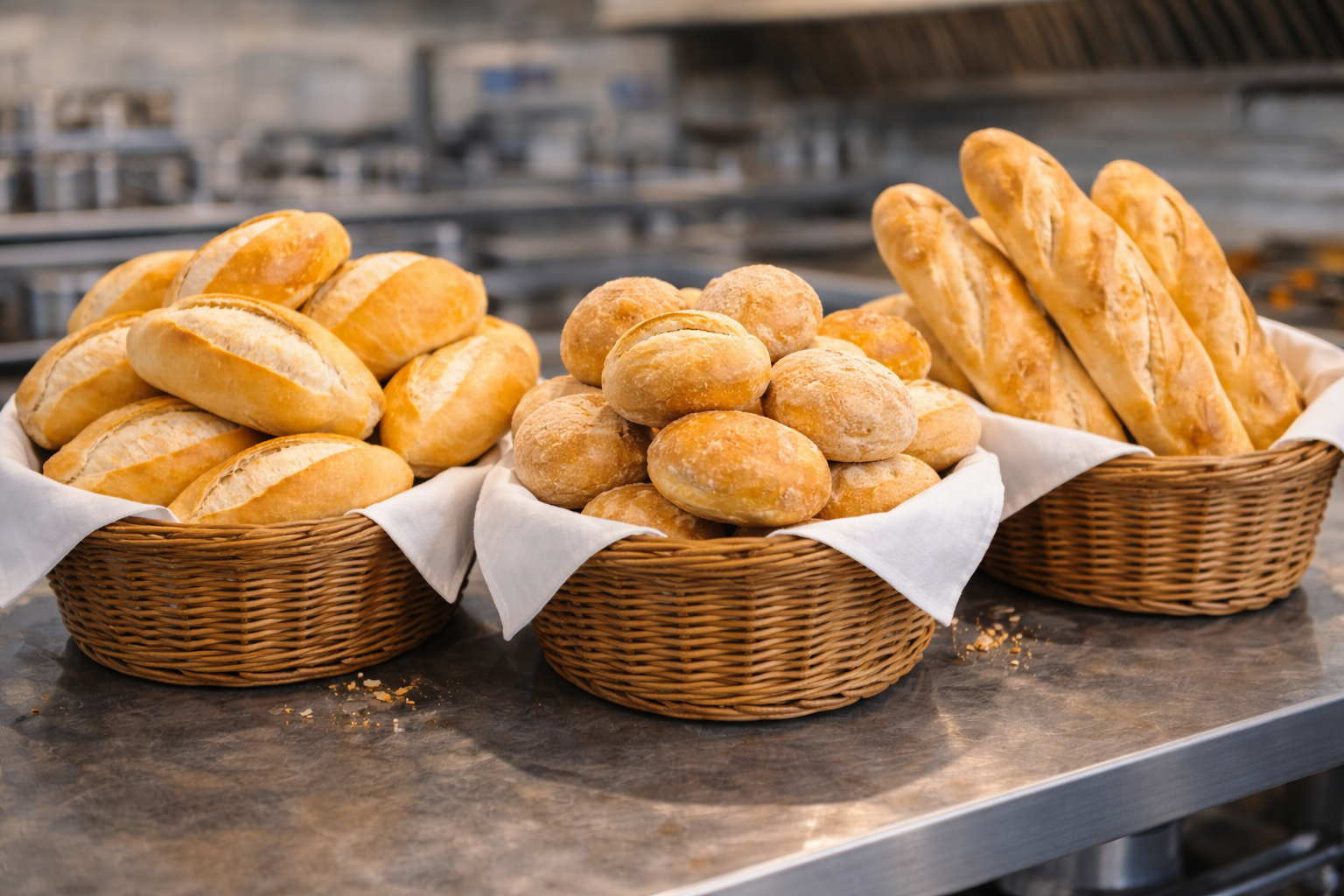 Pão fresco para takeaway